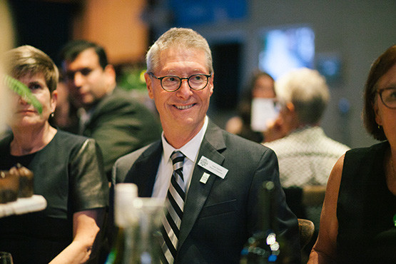 Board member Arnie Gardner (Nike) is retiring from the board and was honored for his 16 years of service to Oregon Food Bank.