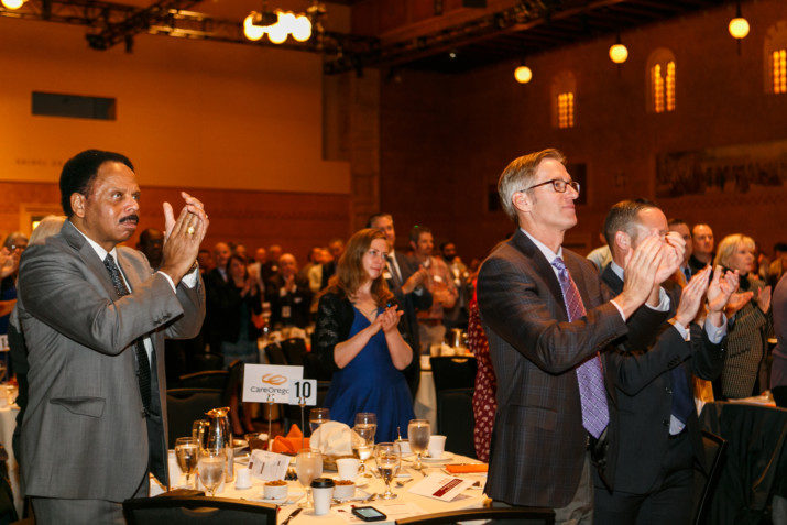 Ed Blackburn received a standing ovation after detailing CCC's commitment to move forward.