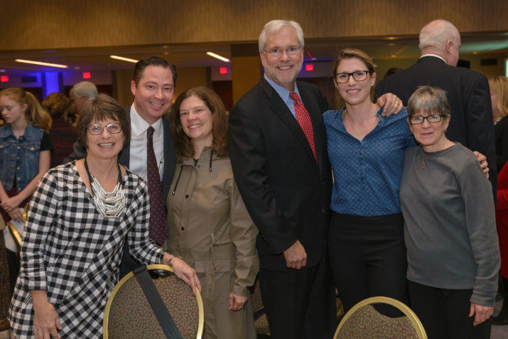 St. Mary's Academy Board Chair Kent Roberts with Sara Roberts, Sally Roberts '08 and friends