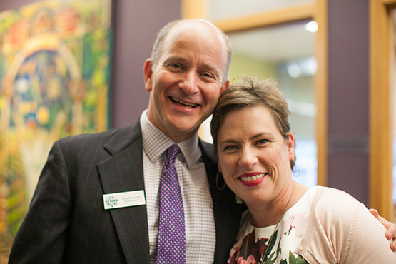 Oregon Food Bank Board Chair Josh Hinerfeld (Interim COO, SeQuential) and board member Kerri Hoyt-Pack (VP, Global Brand, Direct-to-Consumer, Nike).