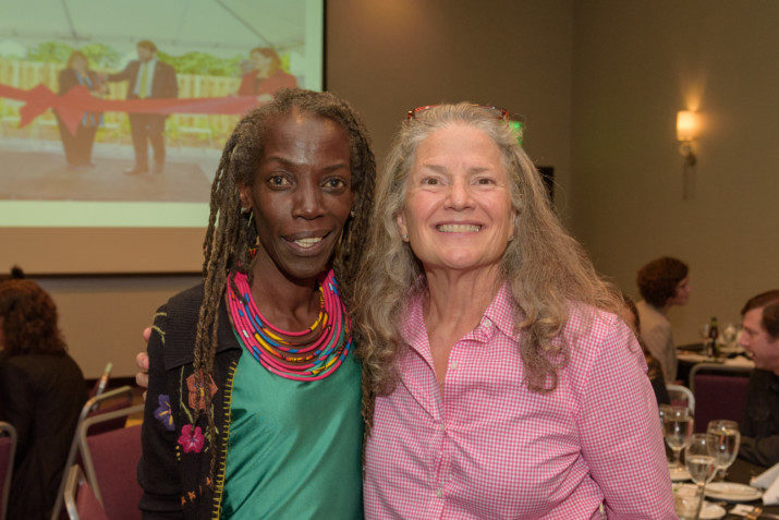 Human Solutions Board Member Jo Ann Hardesty and Board President Carla Piluso at the Inspire Dinner. Jo Ann is also president of the local NAACP chapter, and Carla is state representative for House District 50, which includes south Gresham and a small portion of SE Portland. Both are also active in various other community causes.