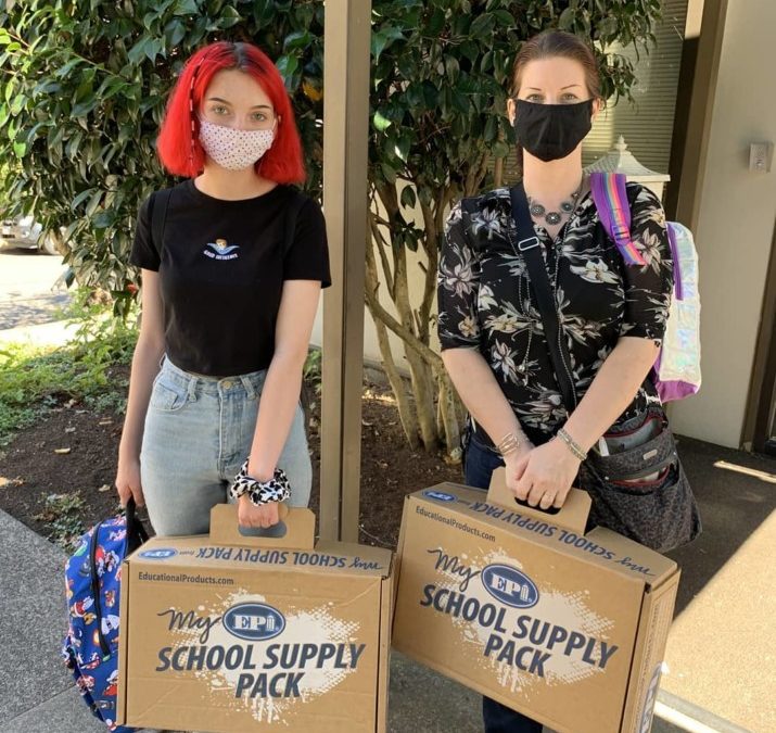 Junior League Volunteers Help With Rose Haven School Supply Giveaway