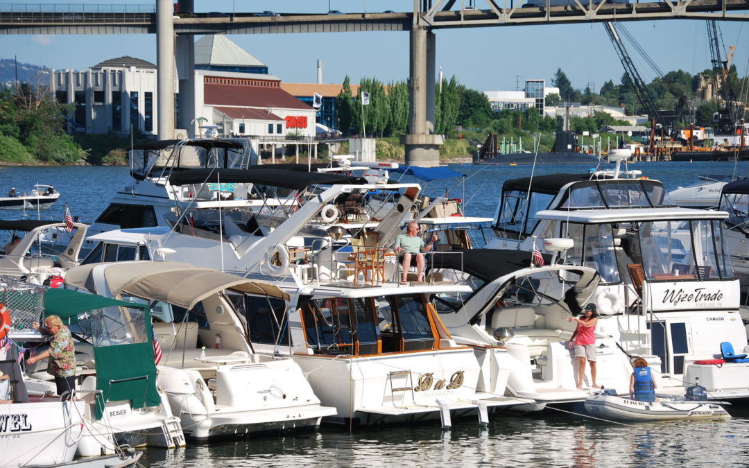 Downtown boater’s paradise on the Willamette with a blues serenade