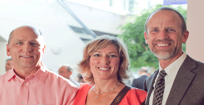 Phil Trask, Lynn Palenksy, and Columbia Land executive director Glenn Lamb