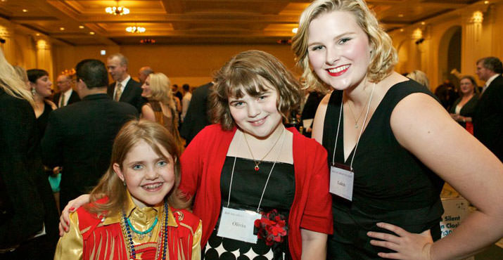 Make-A-Wish kids Addie, Olivia and Larkin