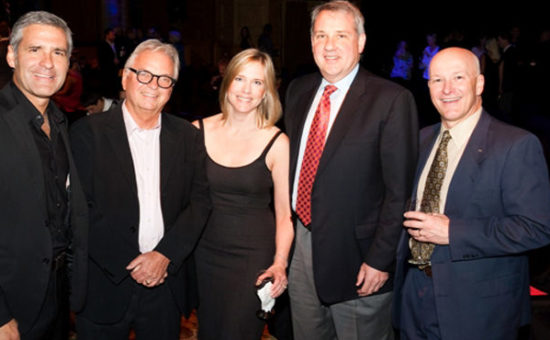 Nike’s Elliott Hill & Michael Doherty smile with Doernbecher Foundation Executive Director Mary Turina, OHSU President, Dr. Joe Robertson and Dr. Stacy Nicholson, Chair of Pediatrics, OHSU Doernbecher Children’s Hospital