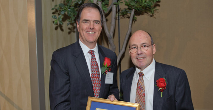 William R. Swindells, left, and Greg Chaille, who received the Thomas Lamb Eliot Award.
