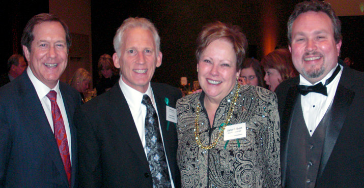 Honorary Co-Chair, Jordan Schnitzer, is all smiles with his colleague, Randy Kyte, Senior Vice President of Development for Harsch Investment Properties, who is living with ALS, Jane Gilbert, CEO and President of The National ALS Association, and Lance Christian, Executive Director for The ALS Association Oregon and SW Washington Chapter.