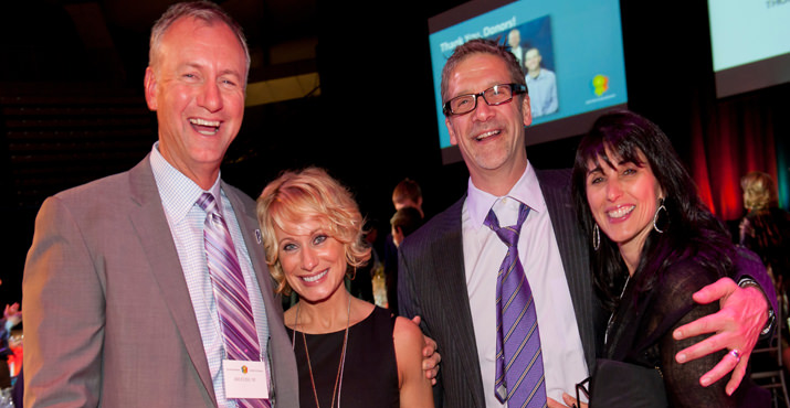 Jim Etzel ’85, president/founder of SportsOne, Inc., Marci Marlton, Greg Dube ’88, Category Sales Director at Nike, and Donna Dube. Jim is the son of former UP athletic director and baseball coach Joe Etzel, who coached Greg at UP before Greg was selected in the 1983 MLB draft