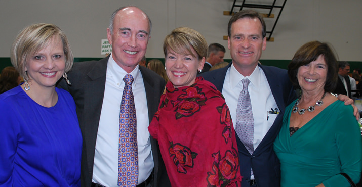 Gina Gladstone and Jesuit President, John Gladstone are joined by Leslie and Mark Ganz and Sandy Shepanek