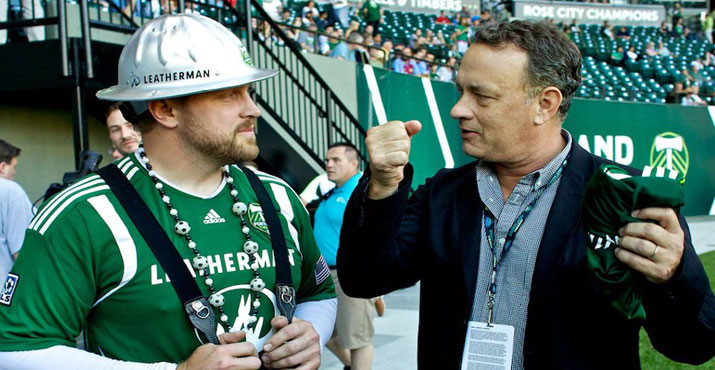 Tom Hanks Pumps up Timbers and Their Army