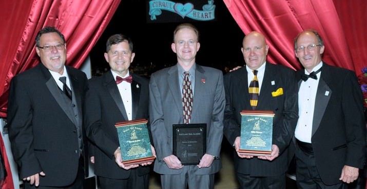 Congratulations to our award recipients. David Stoller and Mike Brown were inducted into the RMHC Hall of Fame. The Portland Trail Blazers (here represented by VP and RMHC Board Member Mike Fennell) were recognized as RMHC's Partner of Distinction. Congratulations to our award recipients. David Stoller and Mike Brown were inducted into the RMHC Hall of Fame. The Portland Trail Blazers (here represented by VP and RMHC Board Member Mike Fennell) were recognized as RMHC's Partner of Distinction.