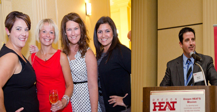 Longtime Oregon HEAT supporter and sponsor, Janey Greenlees is joined by friends, Diane Wilcox, Kelly Heinonen and Kristine Creger. Newschannel 8 at Sunrise's Drew Carney was the Emcee for Oregon HEAT's event.