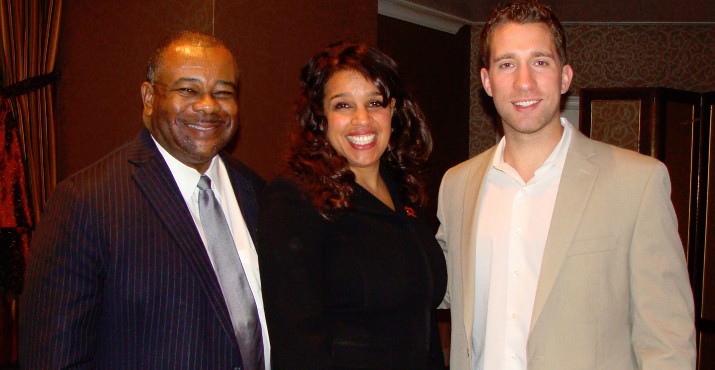 Michael Lewellen, Sarah Mensah, Kris Koivisto of the Portland Trail Blazers