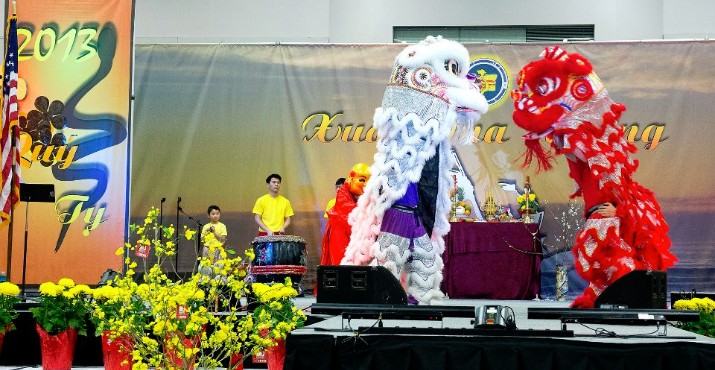 Dragon dance — at Oregon Convention Center.