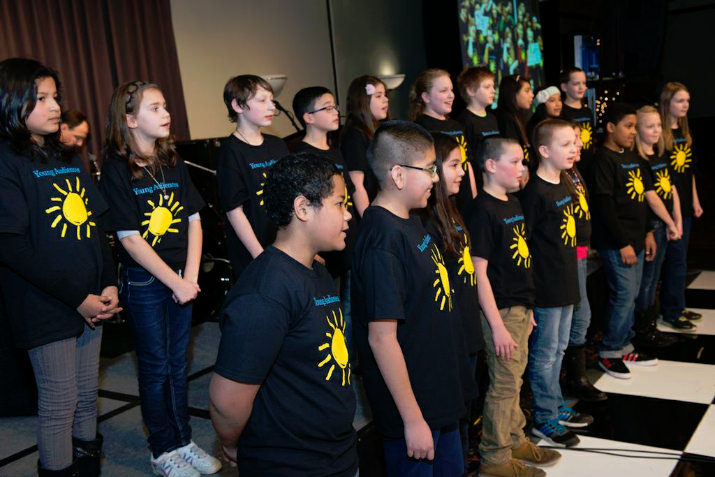 5th Graders from Salish-Ponds Elementary School perform original material to a captive audience.