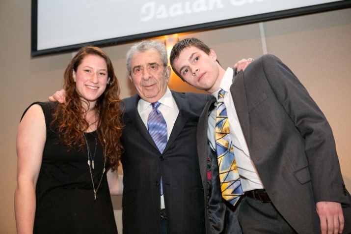 This year’s Harry Glickman Scholar Athlete Award winner Naomi Sherman with Harry Glickman and Isaiah Elder, fellow Harry Glickman Scholar Athlete Award winner