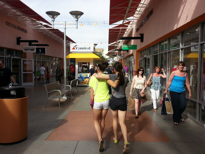 Sopping at the outlet mall.