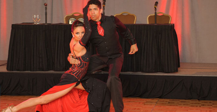 3. Katherine Cook, KGW NewsChannel 8 Reporter and Oregon Associated Press Awardee, wins the top dancing award of the night with a sensual and elegant tango with Fred Astaire of Portland's Malik Delgado.