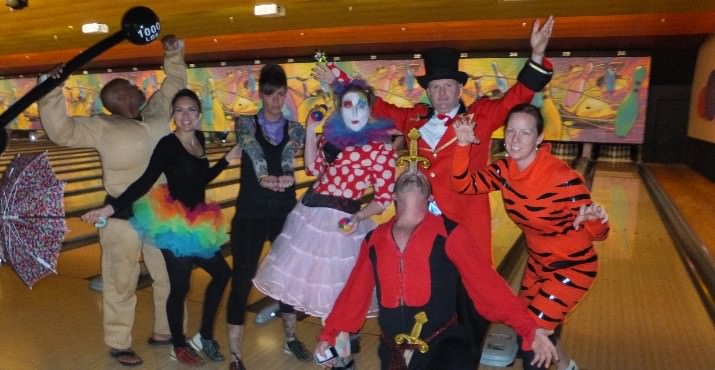 Nike's Cirque de Bowle team show's off its award winning costumes.