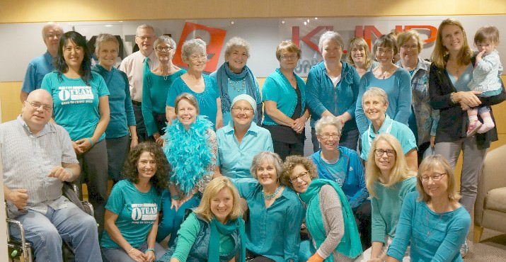 Ovarian cancer awareness supporters wore teal as they filled the audience at the Sept. 6th taping of AM Northwest.