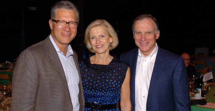 Jeff Pinneo and auction chairs Michele and Greg Goodwin celebrate a great event due to the generosity of wonderful donors.