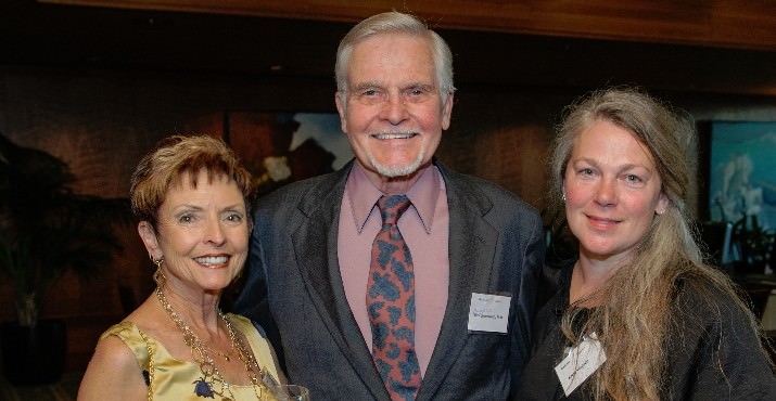 Wistar Morris Award recipient, Dr. Richard G. Chenoweth and guests, Linda Stevenson and Kathy Milstead