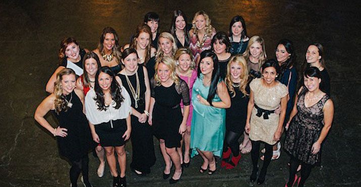 Levé board and committee members pose for a group shot at the 10th Annual Charity Ball.