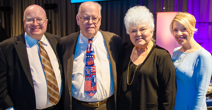 Jeff Weston, Honoree Joe Weston, Marilyn Weston, and Tiffany Weston