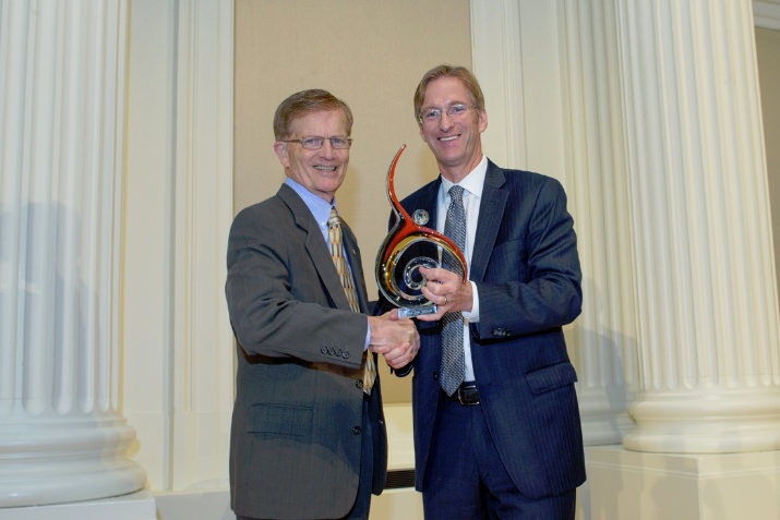 Honoree Dick Withnell, Award Presenter Ted Wheeler