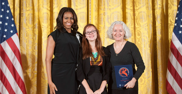 First Lady Michelle Obama Honors Oregon Caldera’s National Arts & Humanities Youth Program Award