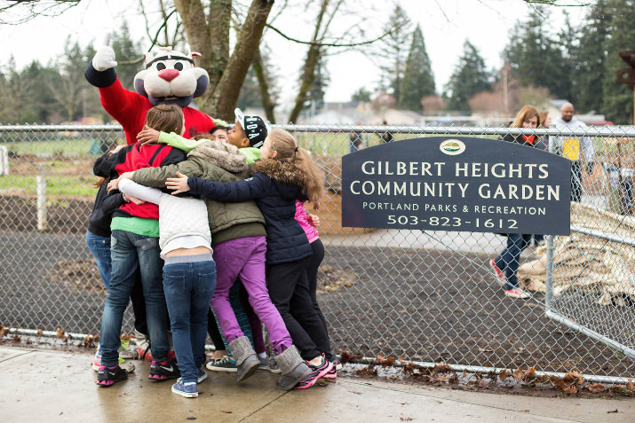 Each week a group of students from the Camp Fire program works in the garden to learn about local plants and vegetables, planting, maintaining gardens and healthy eating.