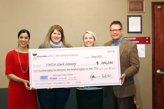 YWCA Clark County Receives $486,286 from Classic Wines Auction