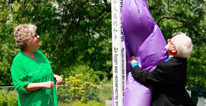 Morrison Center Dedicates Peace Pole