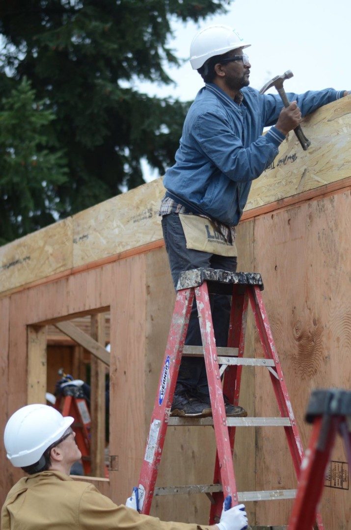 Dejene is in the process of completing his 500 hours of sweat equity, and will move into his new home with his wife and four children in February. "I want to say thank you, because my family is getting the confidence to be successful," he recently told volunteers on the build site. "Shelter is a basic need for our lives, so Habitat saved our lives."