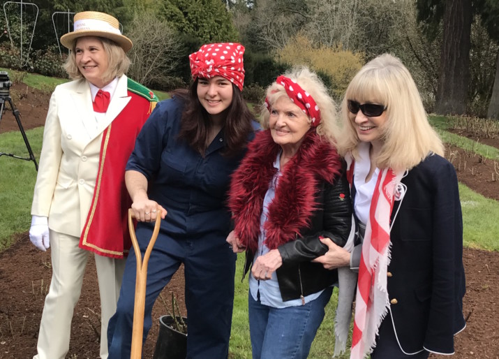 Rosie the Riveter Memorial Garden Planted in Portland Rose Test Garden