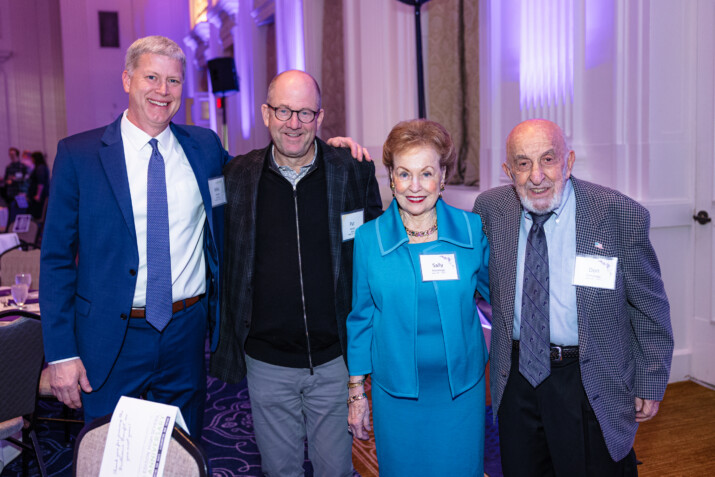 Edison President Mike Schwab and Board Vice Chair Pat Becker, Jr. are joined bu supportes Dr. Don V. Romanaggi and his wife Sally Romanaggi.